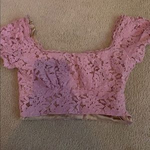 Pacsun Lottie Moss pink lace top